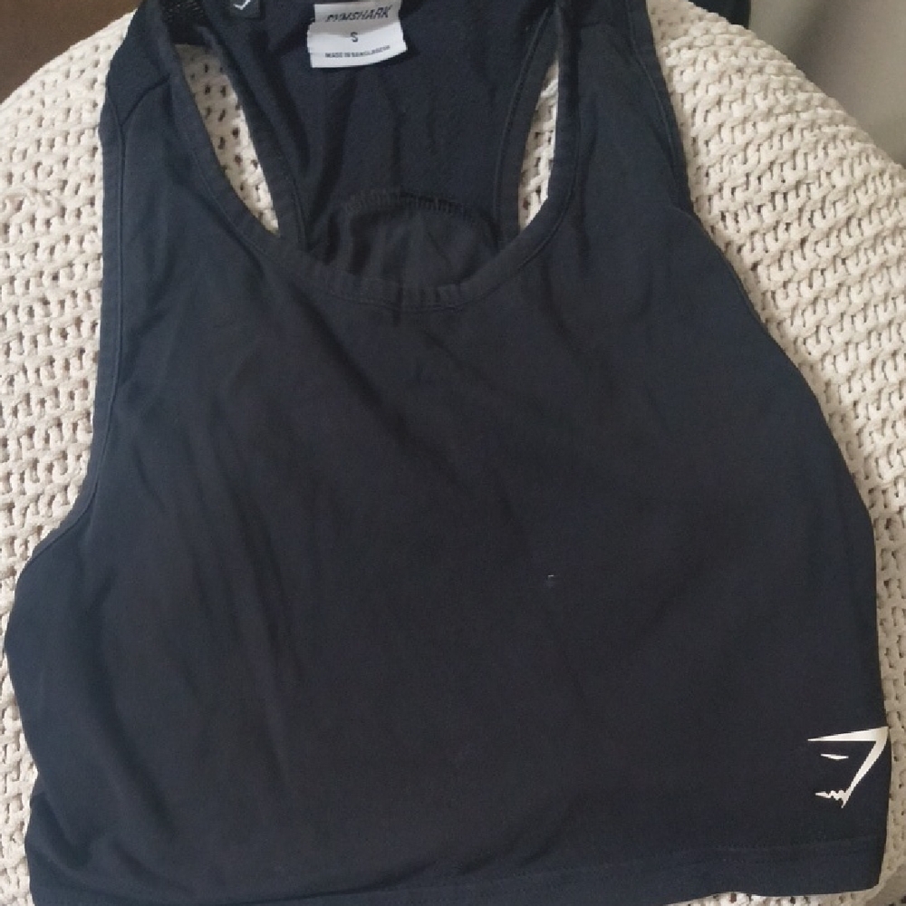 Gymshark Black Racerback Crop Top